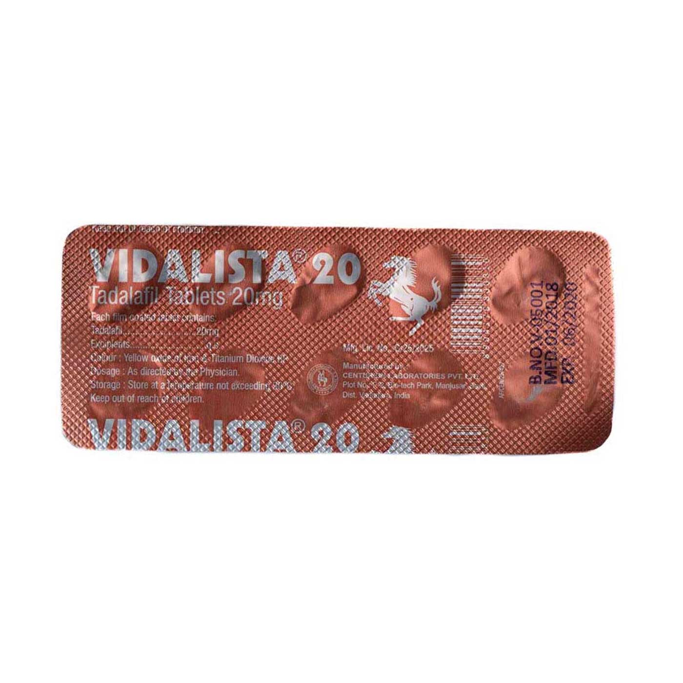 Vidalista 20mg achterkant