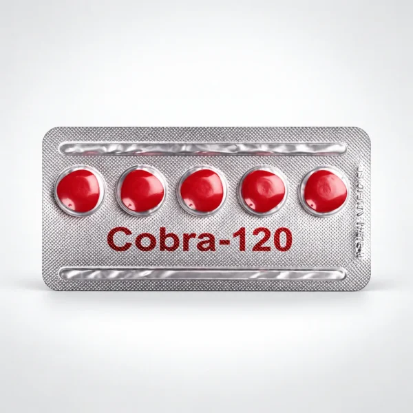 Cobra 120 mg sildenafil tabletten, rode tabletten in blisterstrip